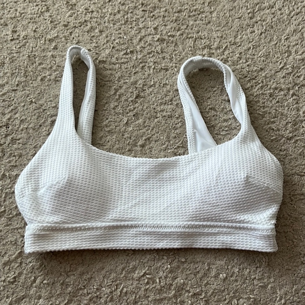 aerie white bikini top